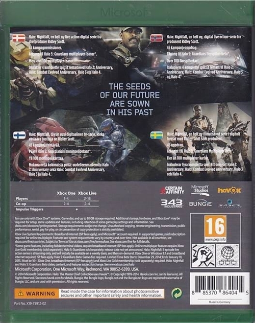 Halo - The Master Chief Collection - Xbox One Spil (B-Grade) (Genbrug)